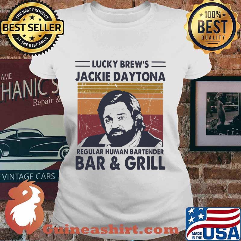 Lucky brew's jackie daytona regular human bartender bar and girl vintage retro s Ladies tee