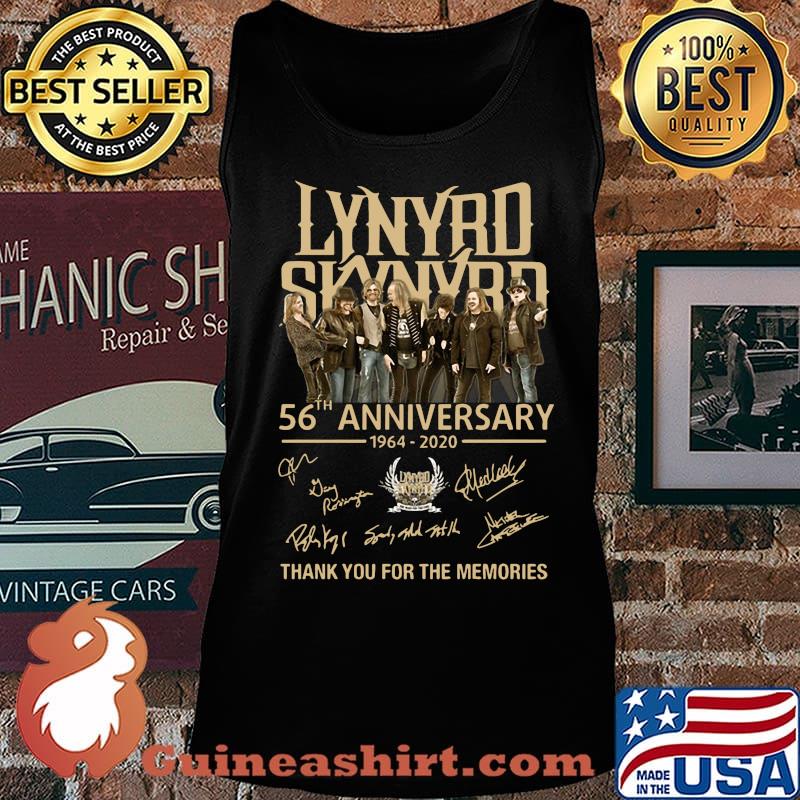 Lynyrd skynyrd 56th anniversary 1964 2020 thank you for the memories signatures s Tank top