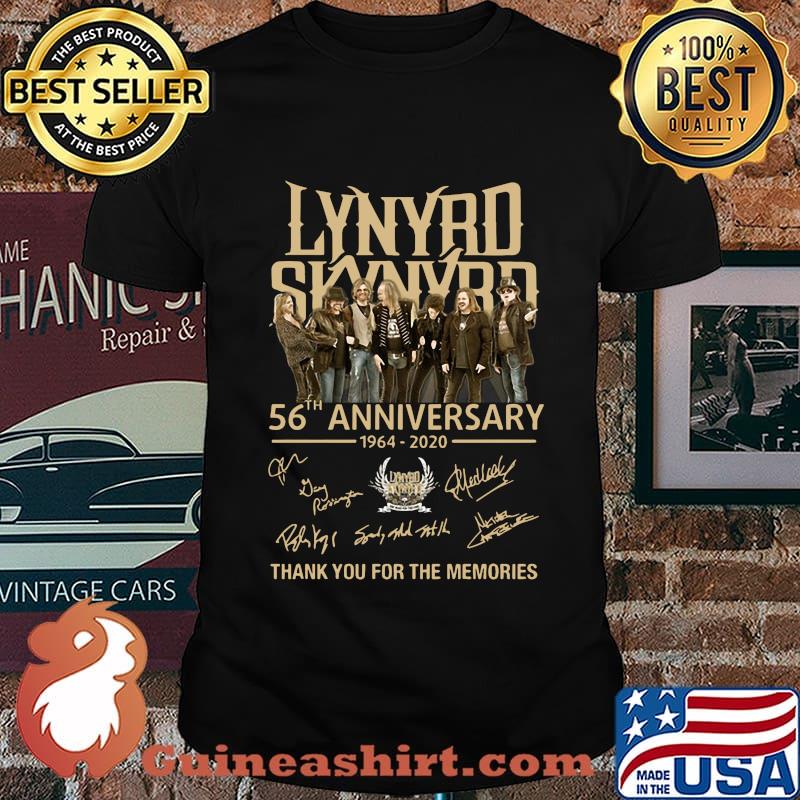 Lynyrd skynyrd 56th anniversary 1964 2020 thank you for the memories signatures shirt