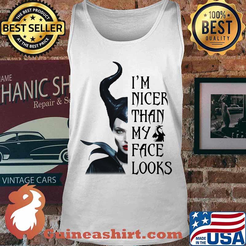 Maleficent i'm nicer than my face looks s Tank top