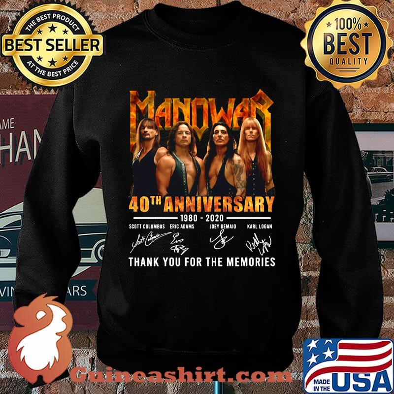 Manowar 40th anniversary 1980 2020 thank you for the memories signatures s Sweater