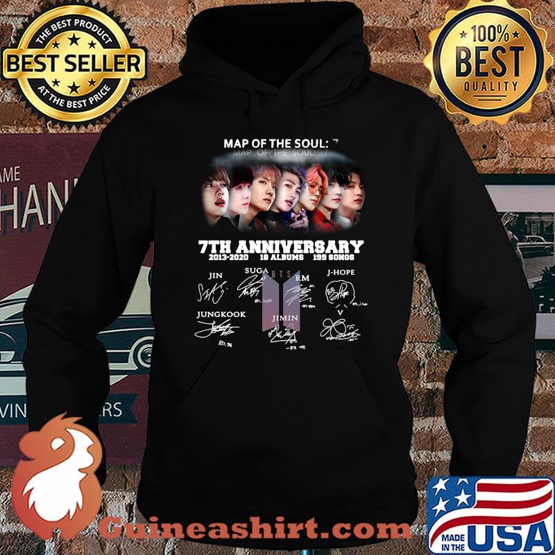 Map of the soul 7th anniversary 2013 2020 18 albums 199 songs signatures s Hoodie