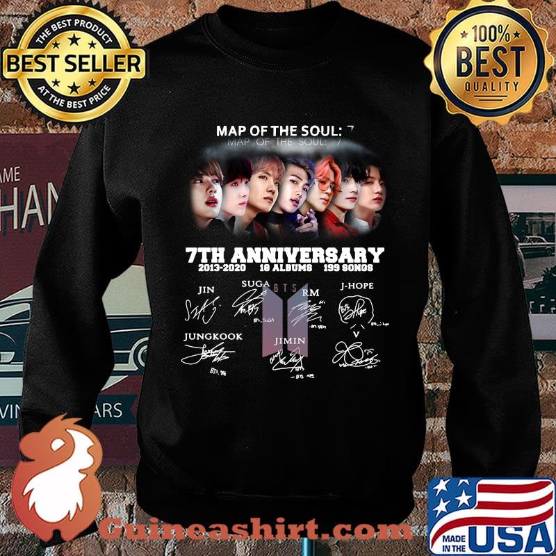 Map of the soul 7th anniversary 2013 2020 18 albums 199 songs signatures s Sweater