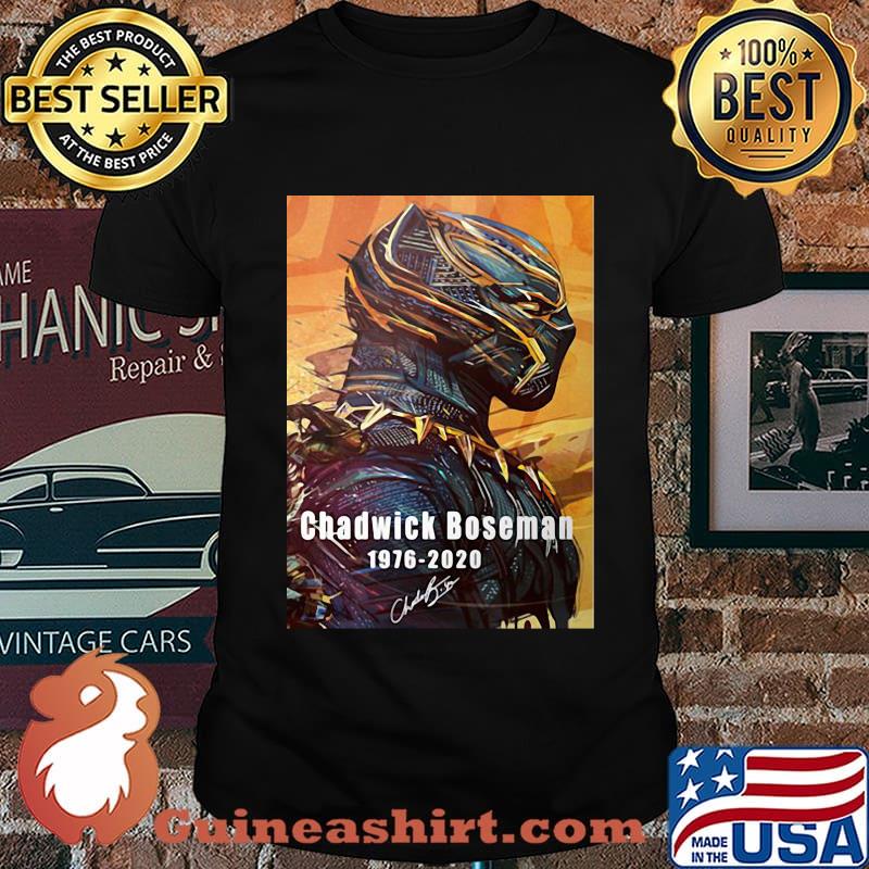 Marvel heroes black panther chadwick 1976 2020 signature shirt