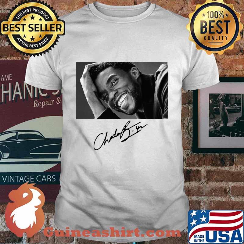 Marvel heroes black panther chadwick Boseman signature shirt