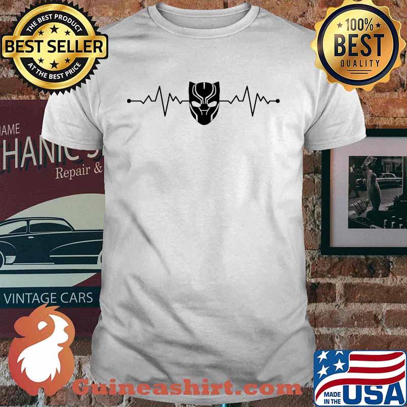 Marvel heroes black panther chadwick rip heartbeat shirt