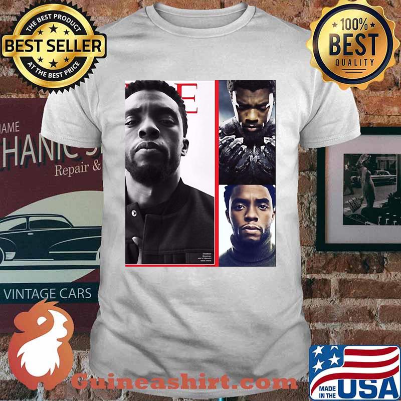 Marvel heroes black panther chadwick rip magazine cover shirt