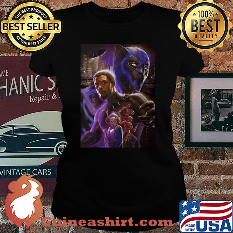 Marvel heroes black panther rip chadwick Boseman actor s Laides tee