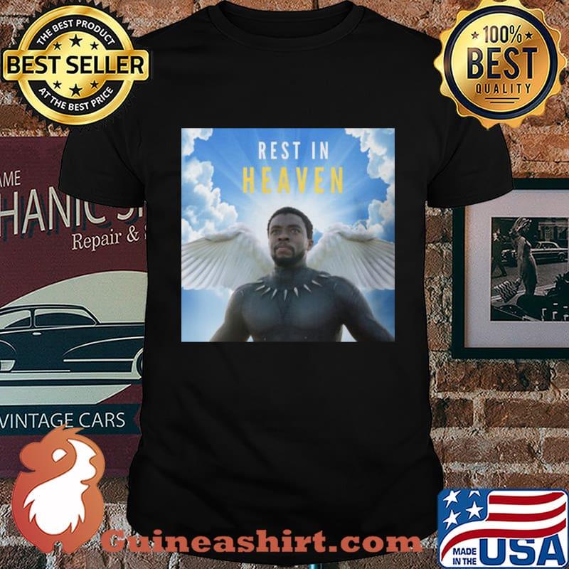 Marvel heroes black panther rip chadwick boseman rest in heaven shirt