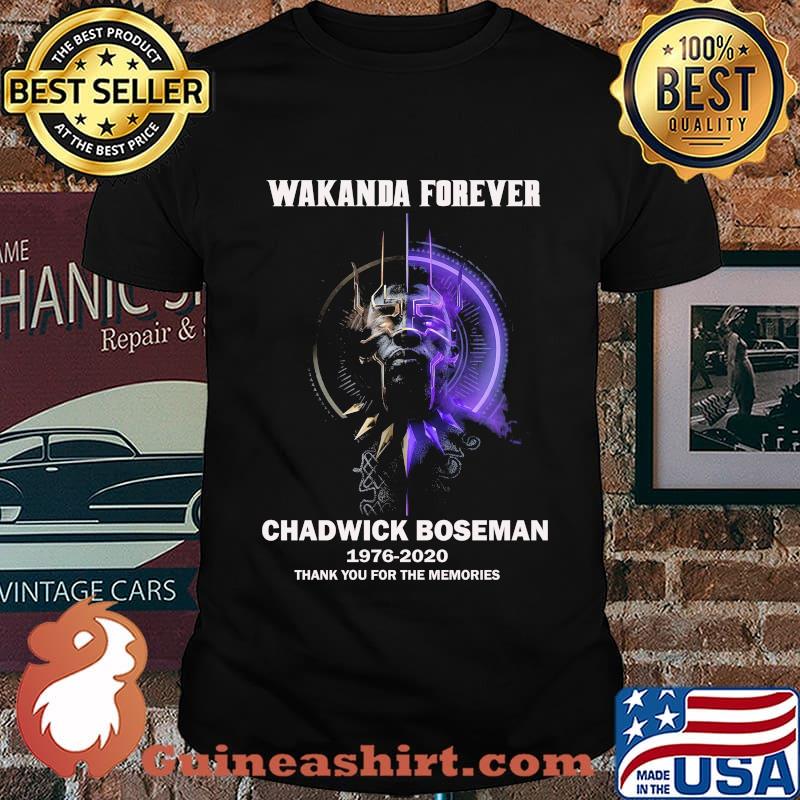 Marvel heroes black panther wakanda forever chadwick 1976 2020 thank you for the memories shirt