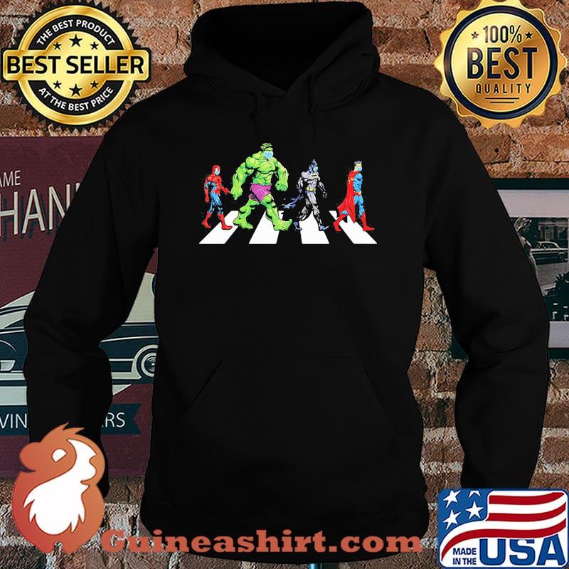 Marvel heroes wear mask abbey road s Hoodie