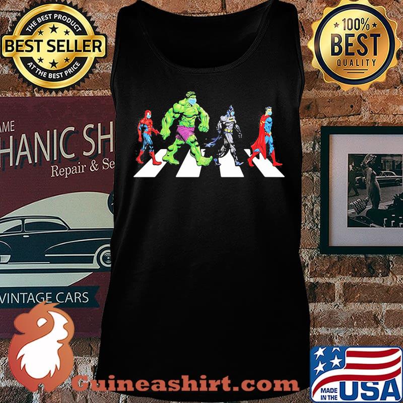 Marvel heroes wear mask abbey road s Tank top