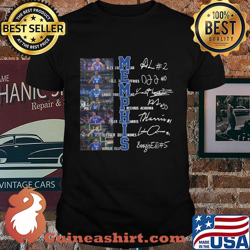 Memphis tigers basketball players signatures shirt