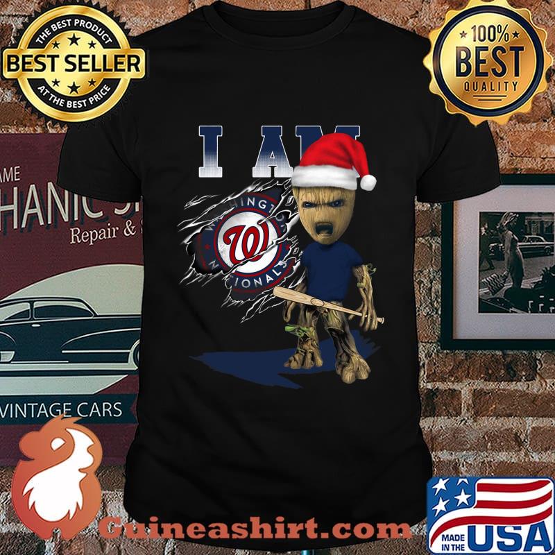 Merry christmas baby groot i am washington nationals shirt