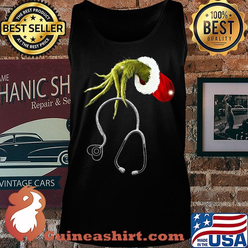 Merry christmas grinch nurse stethoscope s Tank top
