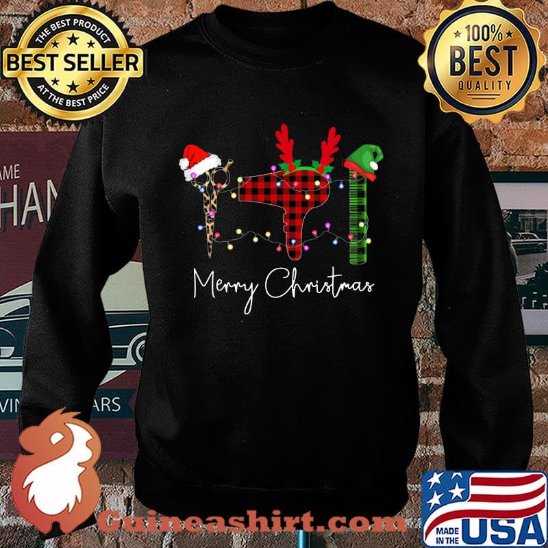 Merry christmas hairstyles lights s Sweater