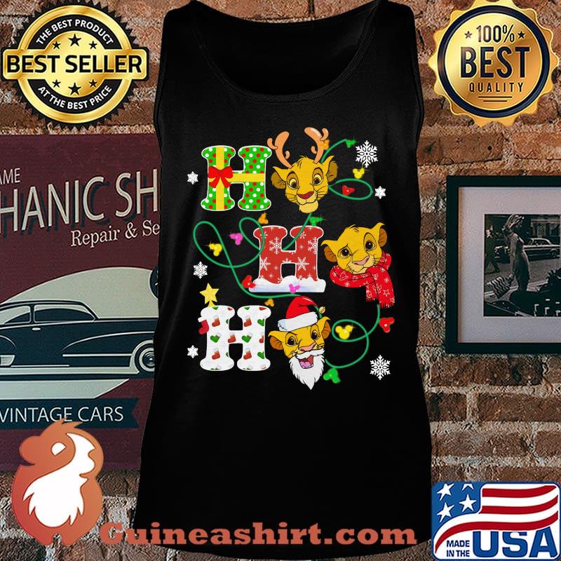 Merry christmas lion king ho ho ho s Tank top