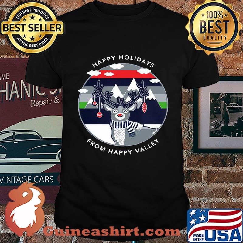 Merry christmas reindeer happy holidays from happy valley shirt