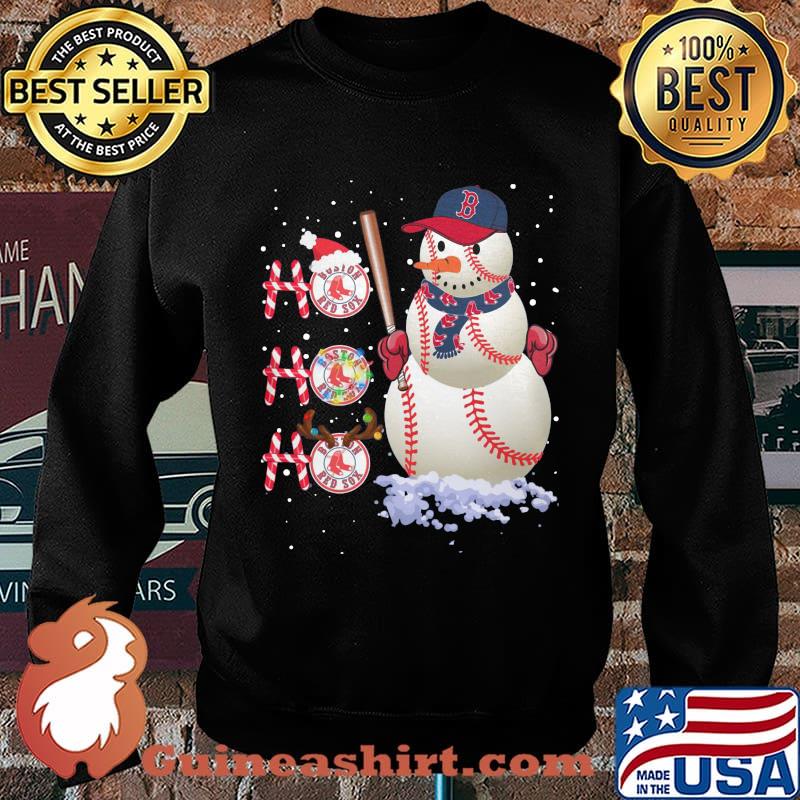 Merry christmas snowman boston red sox baseball ho ho ho s Sweater