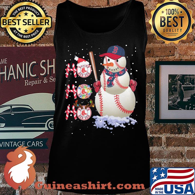 Merry christmas snowman boston red sox baseball ho ho ho s Tank top