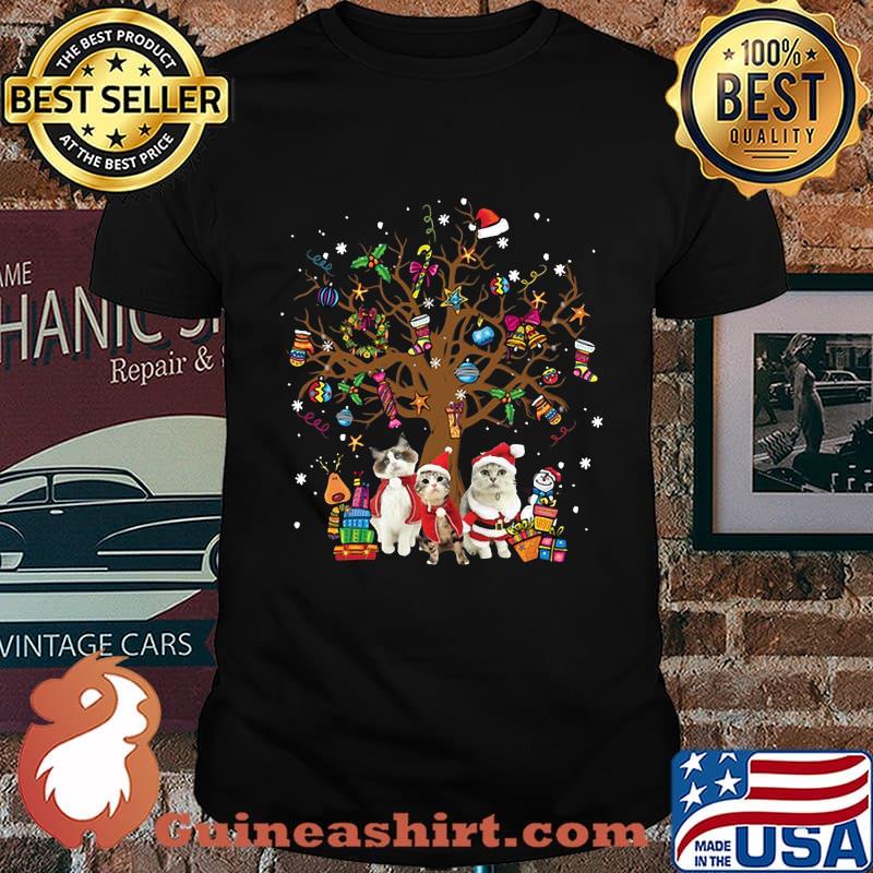 Merry christmas tree cats shirt