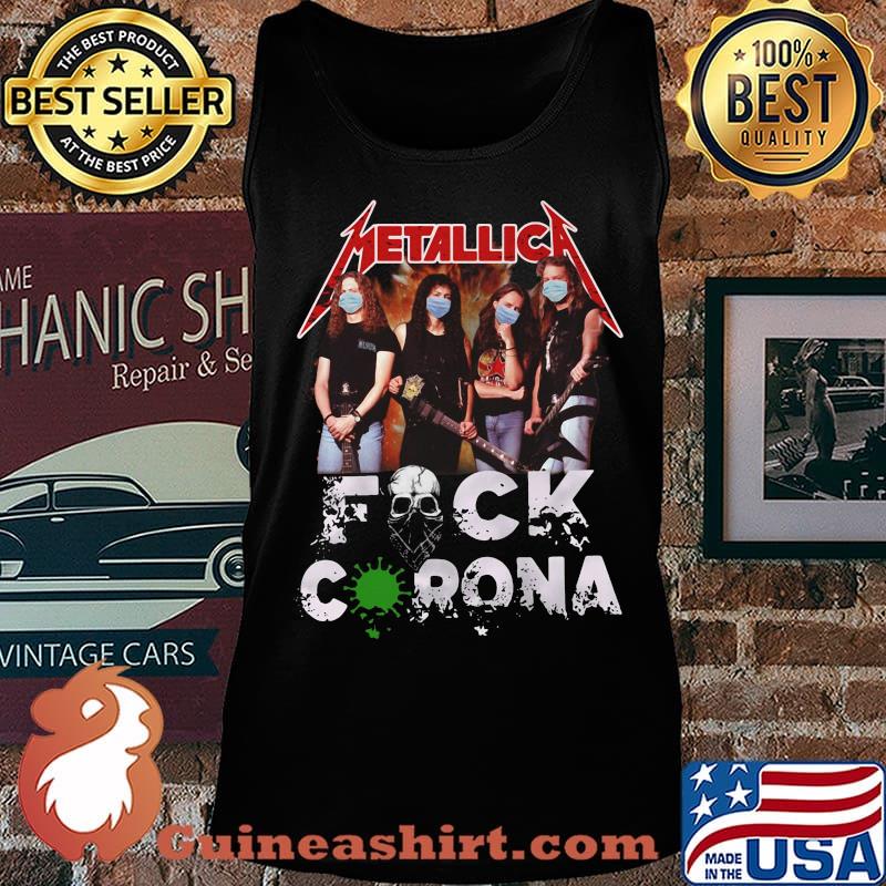 Metallica mask fuck coronavirus skull s Tank top