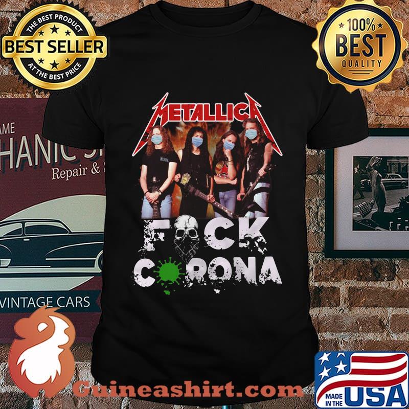 Metallica mask fuck coronavirus skull shirt