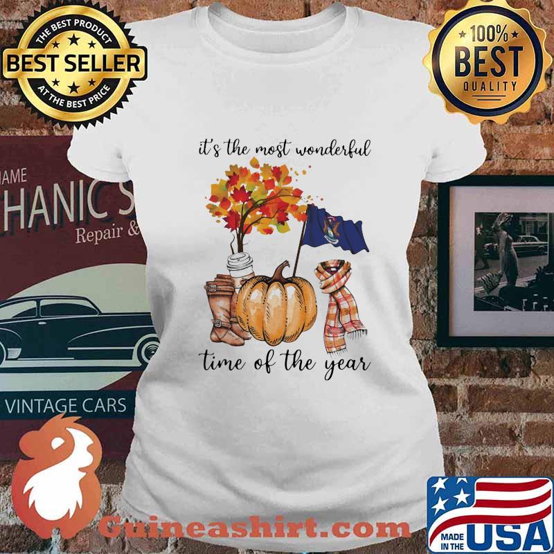 Michigan flag it's the most wonderful time of the year leaves s Ladies tee