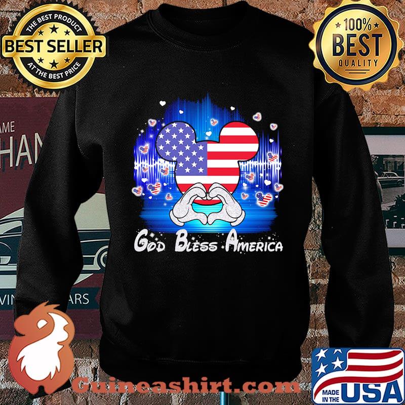 Mickey mouse god bless american 4th july independence day s Sweater
