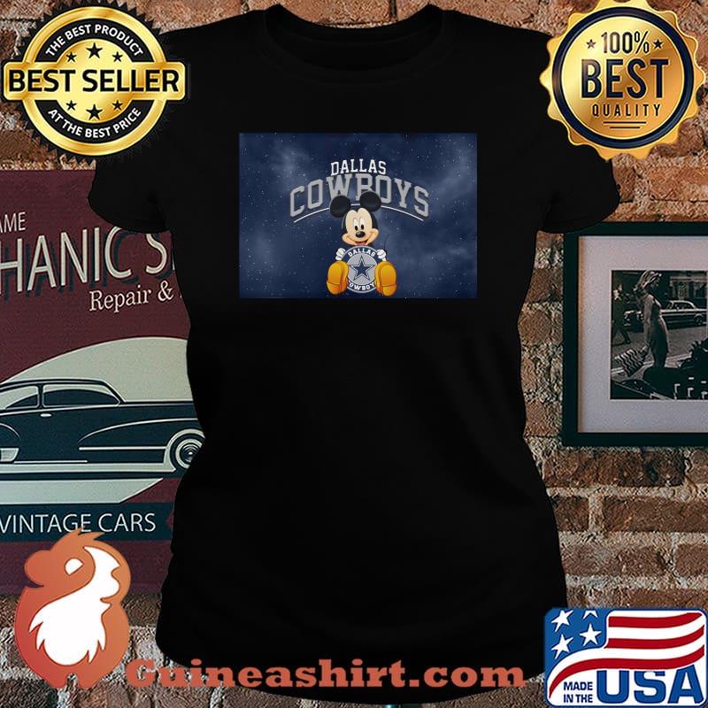 Mickey mouse hug dallas cowboys s Laides tee