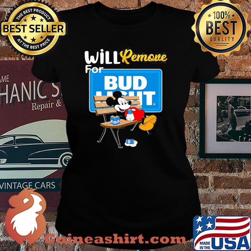 Mickey mouse will remove for bud light s Laides tee