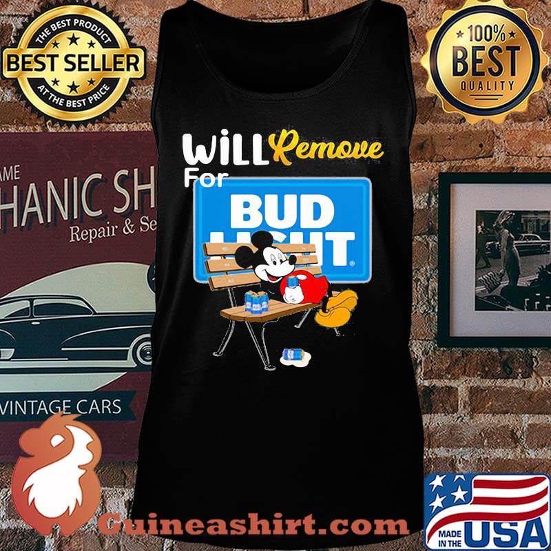 Mickey mouse will remove for bud light s Tank top