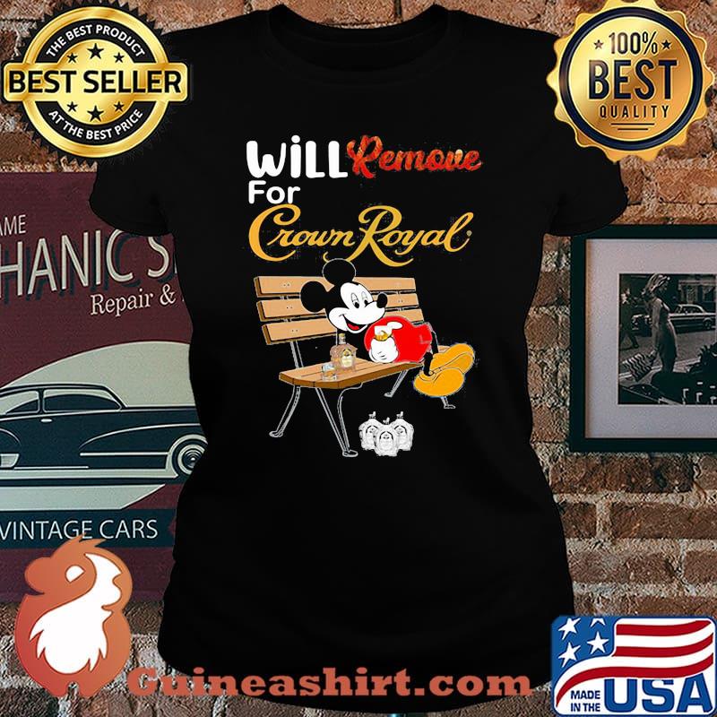 Mickey mouse will remove for crown royal s Laides tee