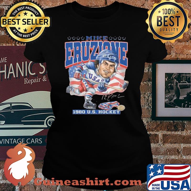 Mike eruzione 1980 us hockey american flag s Laides tee