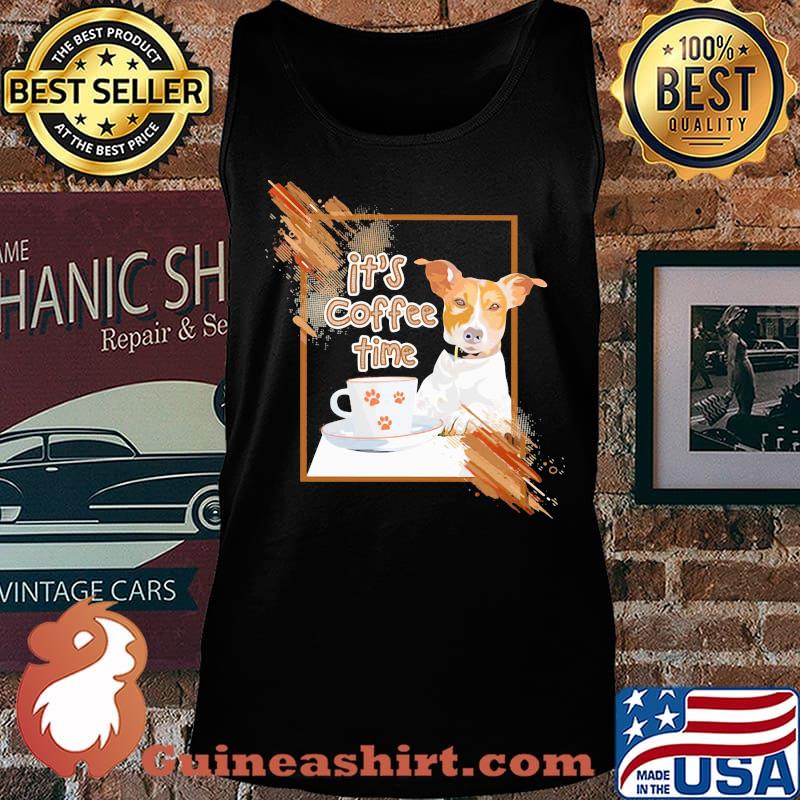 Miniature fox terrier it's coffee time s Tank top