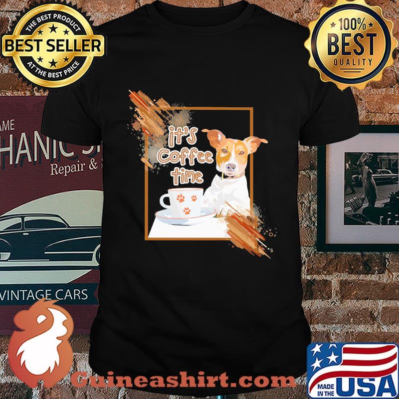 Miniature fox terrier it's coffee time shirt