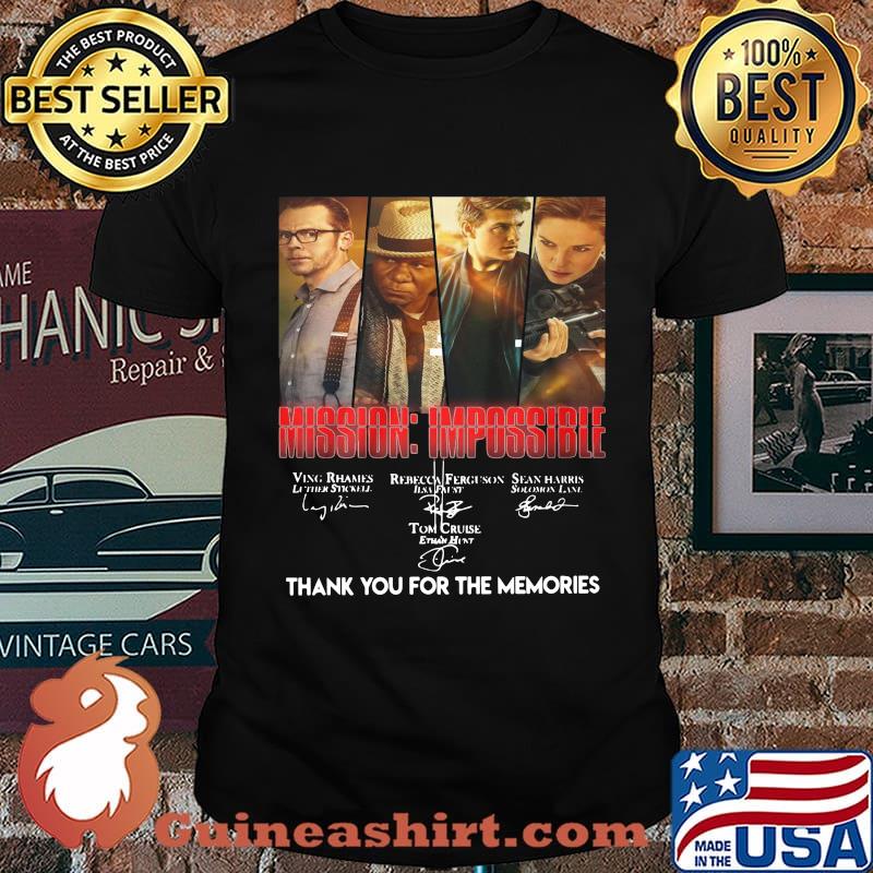 Mission impossible thank you for the memories signatures shirt