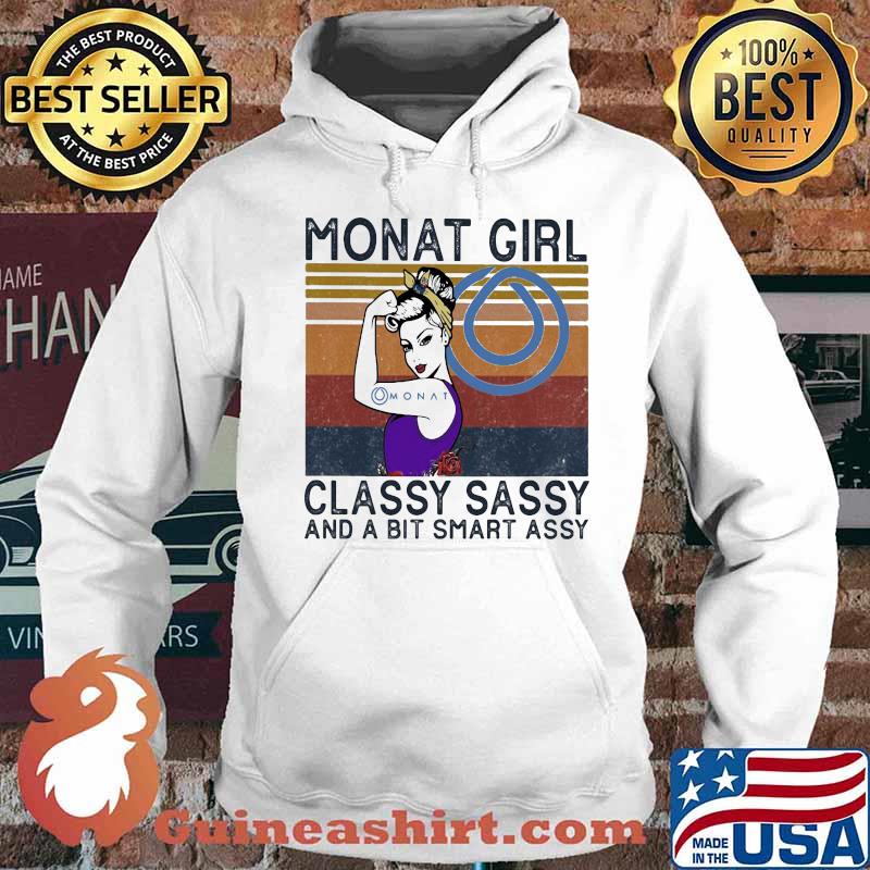 Monat girl classy sassy and a bit smart assy vintage retro s Hoodie