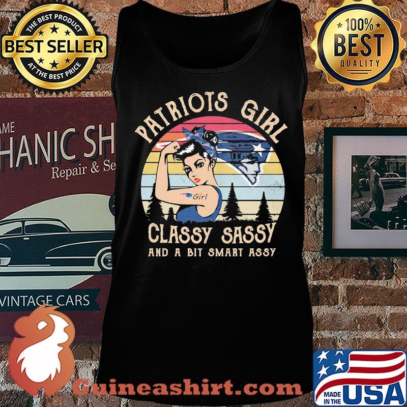 New england patriots girl classy sassy and a bit smart assy vintage retro s Tank top