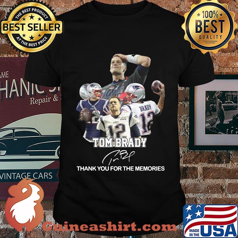 New england patriots tom brady thank you for the memories signature shirt