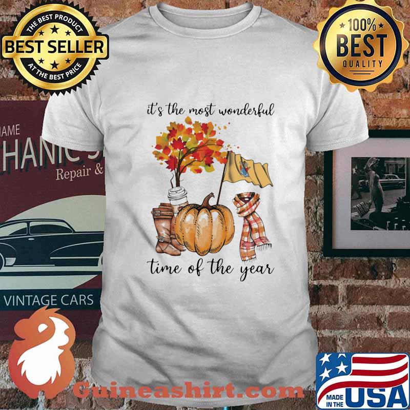 New jersey flag it's the most wonderful time of the year leaves shirt