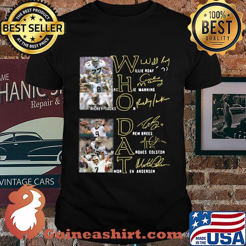New orleans saints who dat football signature shirt