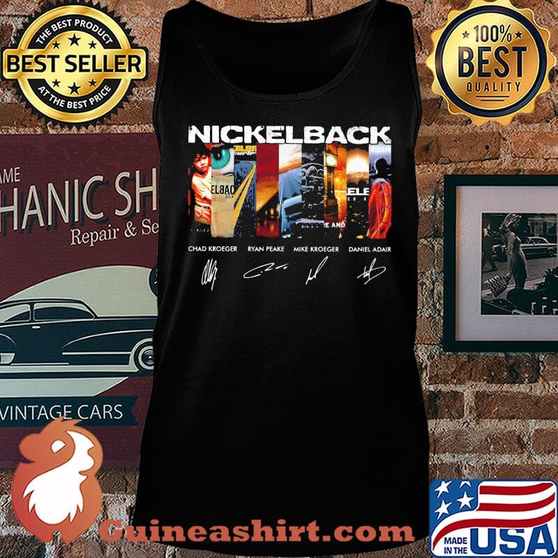 Nickelback band members signatures s Tank top