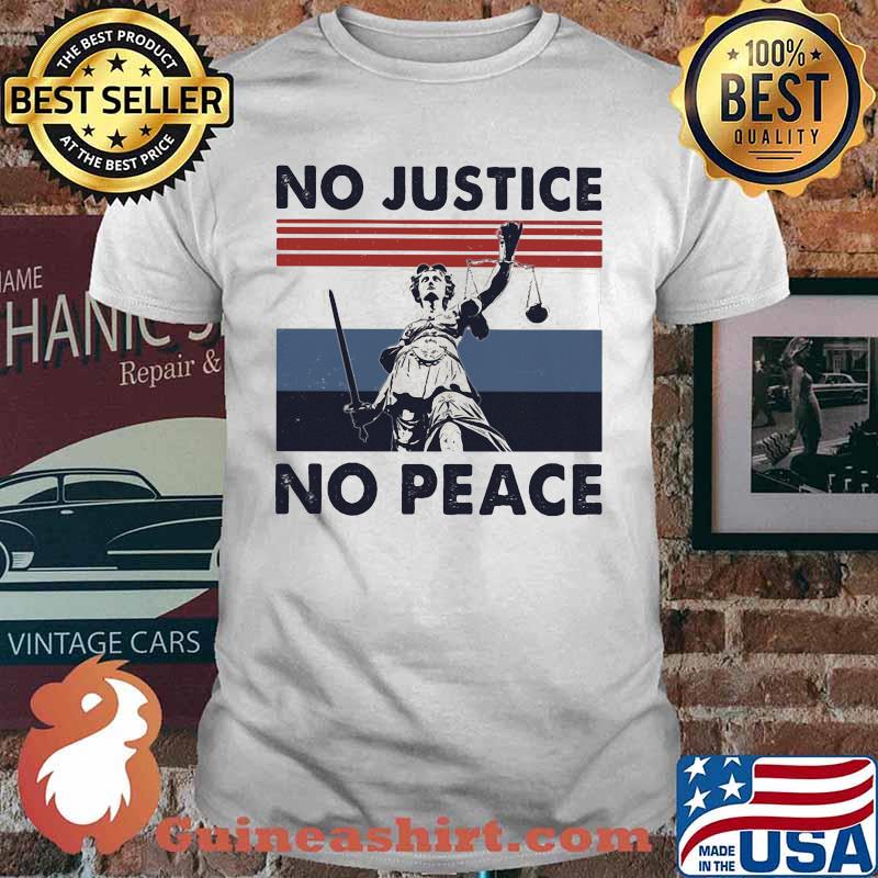 No justice no peace vintage retro 2020 shirt