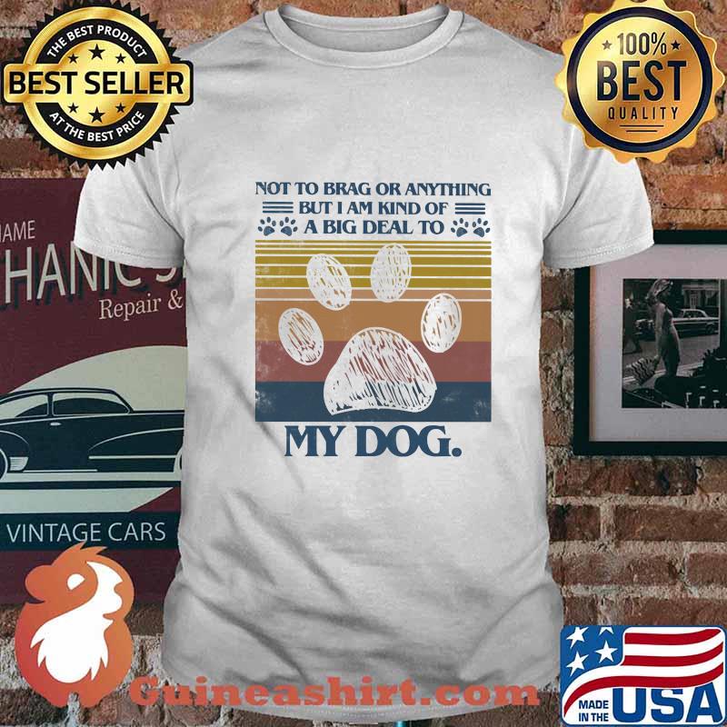 NOT TO BRAG OR ANYTHING BUT I AM KIND OF A BIG DEAL TO MY DOG PAW VINTAGE RETRO SHIRT