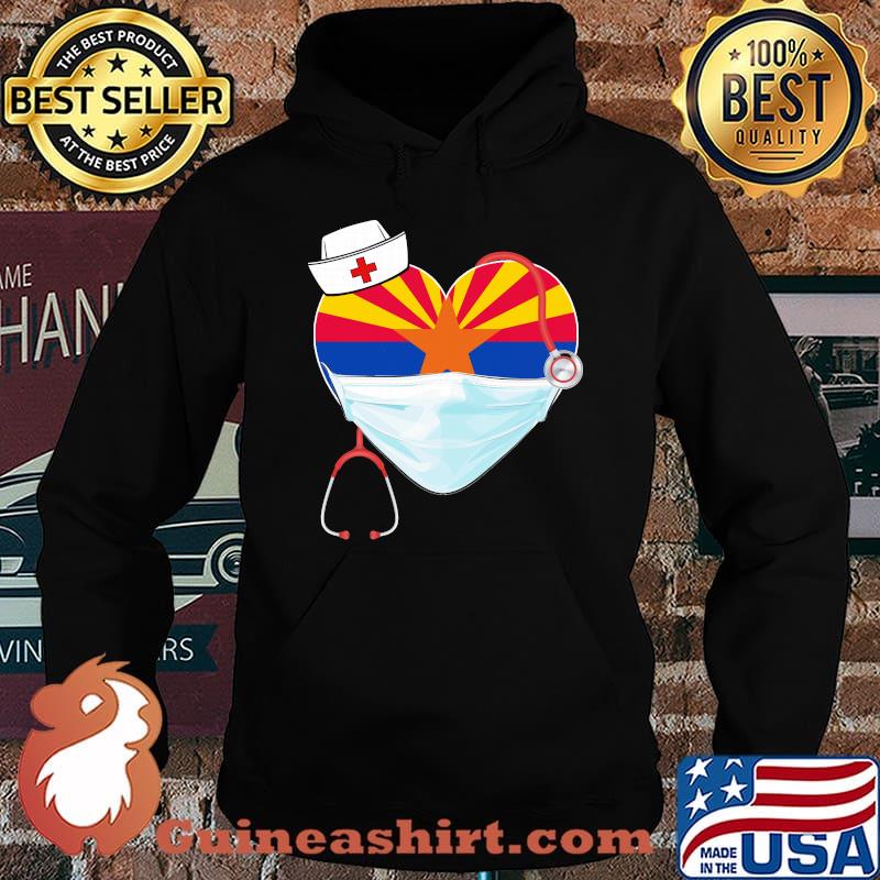 Nurse arizona stethoscope flag heart mask s Hoodie
