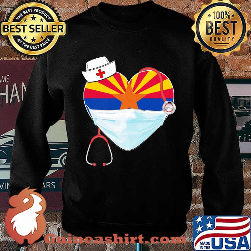 Nurse arizona stethoscope flag heart mask s Sweater