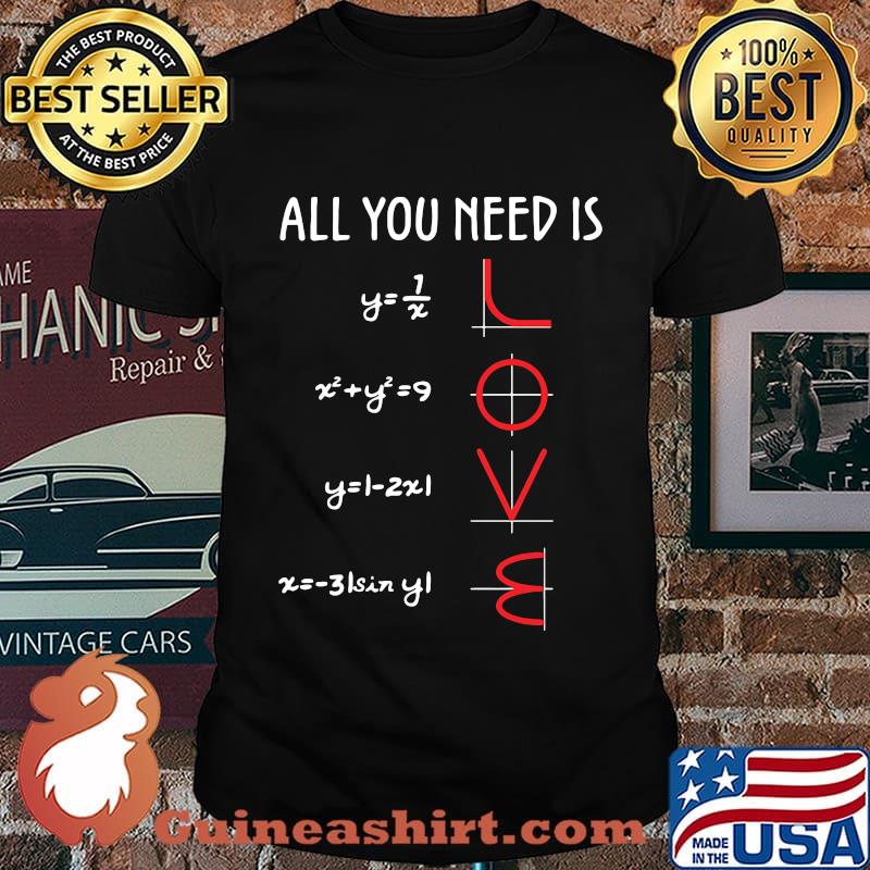 OFFICIAL ALL YOU NEED IS LOVE MATH SHIRT