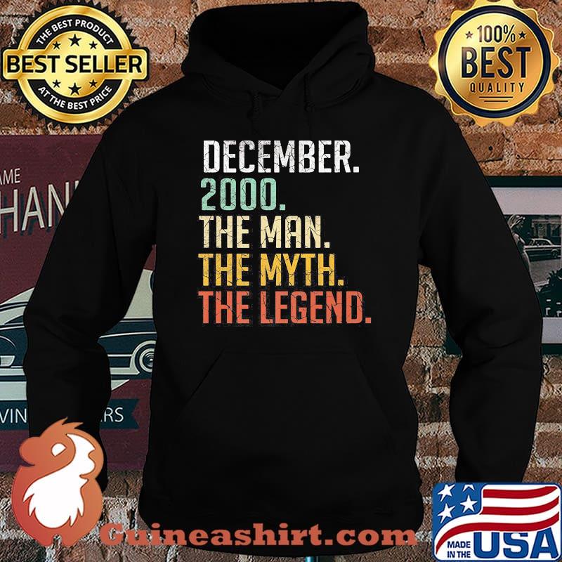 Official December 2000 The Man The Myth The Legend 20th Birthday 20 Years Old Shirt Hoodie