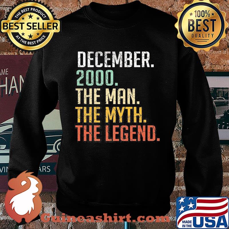 Official December 2000 The Man The Myth The Legend 20th Birthday 20 Years Old Shirt Sweater